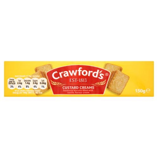 Picture of CRAWFORDS CUSTARD CREAMS 150GR